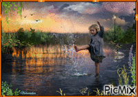 In the river GIF animata