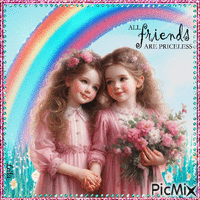 All friends are priceless. Girls - GIF animé gratuit