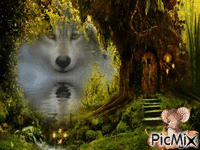 reflet du loup animuotas GIF