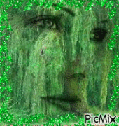Lady in green - GIF animé gratuit