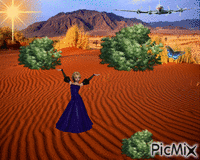 Жизнь в пустыне - GIF animado grátis