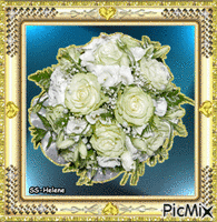 White rosea. Animated GIF