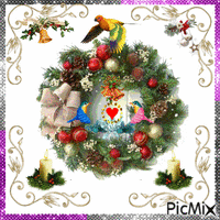 Christmas wreath - Darmowy animowany GIF