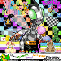 Checkered Buzz animirani GIF