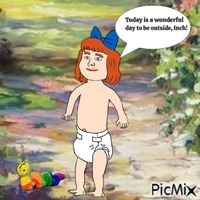 Baby and Inch's wonderful day to be outside animoitu GIF