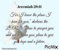 Jeremiah 29:11 - Бесплатный анимированный гифка