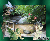 le peuple des fées en forêt d'Huelgoat, centre Finistère Animated GIF