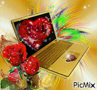 l ordinateur rose - Безплатен анимиран GIF