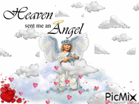 heaven send me hearts angel - GIF animado grátis