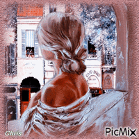 Sur le balcon - Bezmaksas animēts GIF