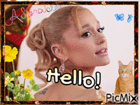 Hello Ariana Grande - GIF animé gratuit