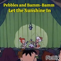 Pebbles and Bamm-Bamm Let the Sunshine In animasyonlu GIF