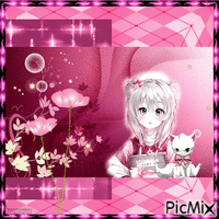 Manga Pink - Bezmaksas animēts GIF