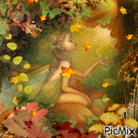 Little autumn fairy