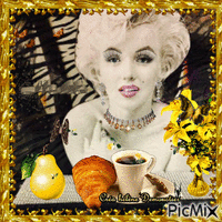 HD petit déjeuner Marilyn - GIF animé gratuit