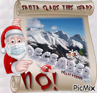 Augenia   ---->  Santa  ‼️ 😷 ‼️ - GIF animé gratuit