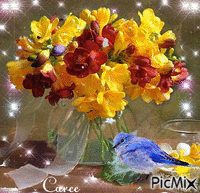 Flores Amarillas - Бесплатный анимированный гифка