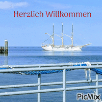 herzlich willkommen - Бесплатный анимированный гифка