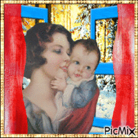 Woman and Child - Free animated GIF