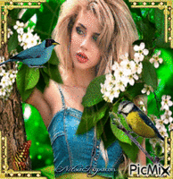 In the paradise of birds.🐦/Contet - Darmowy animowany GIF
