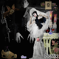 La fiancée du Vampire 🌺🧛‍♂️ анимиран GIF