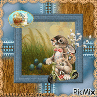 ♥#♥Vintage Easter Bunny♥#♥ アニメーションGIF