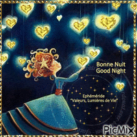 Coeurs de Nuit - Night Hearts - Nemokamas animacinis gif