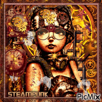 "Petite fille Steampunk - Free animated GIF