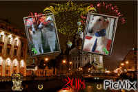 New Year 2018 geanimeerde GIF