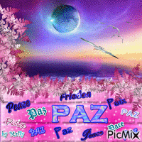 Paz/Peace/Paix/Pace/Frieden - GIF animé gratuit