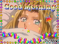 Vash The Stampede wishes a good morning - Kostenlose animierte GIFs