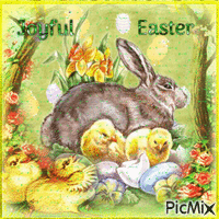Joyful Easter анимиран GIF