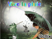 Vive la pluie - GIF animado gratis