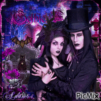 Gothic couple portrait - Бесплатный анимированный гифка