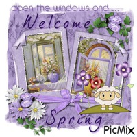 welcome spring - GIF animé gratuit