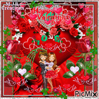 ... Bonne  ST Valentin ... M J B Créations - GIF animasi gratis