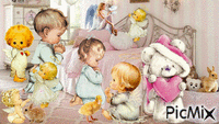 Children Praying animovaný GIF