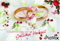 Goldene Hochzeit - GIF animado grátis