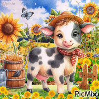 Cow animovaný GIF