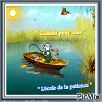 * La pêche § "Lécole de la patience". анимиран GIF