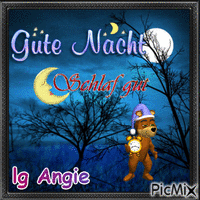 Gute Nacht - Bezmaksas animēts GIF