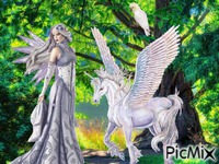 l`ange de la forêt - GIF animé gratuit