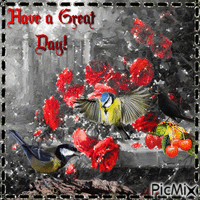Have a great day. Birds GIF animé