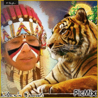 Indianin z Peru - Darmowy animowany GIF