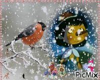 Pinocchio in the Snow - 無料のアニメーション GIF