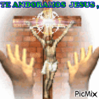TE ADORAMOS JESUS. animált GIF