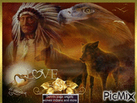 DENNIS PAGE ANGELS WOLVES INDIANS AND MORE animerad GIF