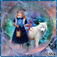 La petite princesse et le loup κινούμενο GIF
