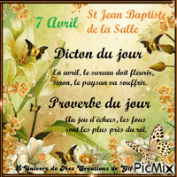 dicton et proverbe du 7 avril Animated GIF