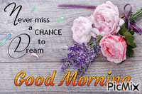 Good Morning Flowers - GIF animé gratuit